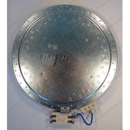 Конфорка стеклокерамика 2312333822, 16001761700, 2200W/1000W двухзонная D230 мм для плиты Ariston Indesit