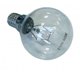 Лампочка духовки E14 300C 40W 230V миньон для плиты - круглая