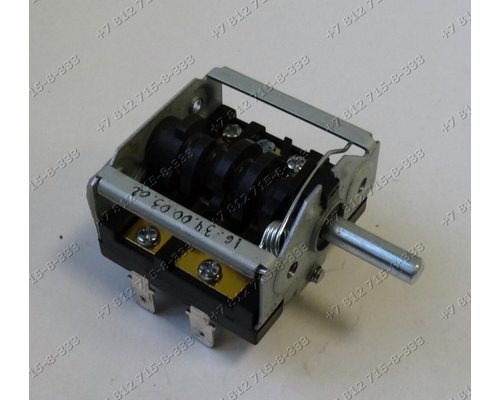 Переключатель мощности ZX-854 ZX854 ПМ-7 7 позиций длина вала 23 мм для плиты