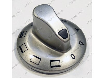 Ручка переключения режимов духовки серебро E611.00/09.1639.01 для плиты Hansa
