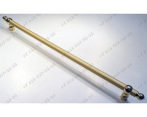 Ручка дверцы ZUB727 металлическая золото духовки Kuppersbusch расстояние между отверстиями 470 мм длина 505 мм