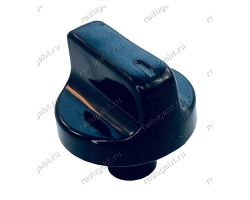 Ручка газового крана черная для плиты Лада диаметр 39 мм, длина штока 17 мм