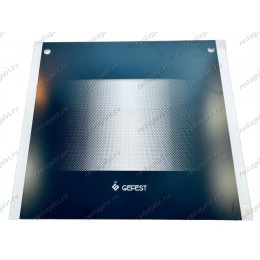 Внешнее стекло духовки газовой плиты Гефест 5100-02, 5100-03, 5100-04 и т.д. 500*450 (Ш*В) Цвет - Черное с белыми полосками