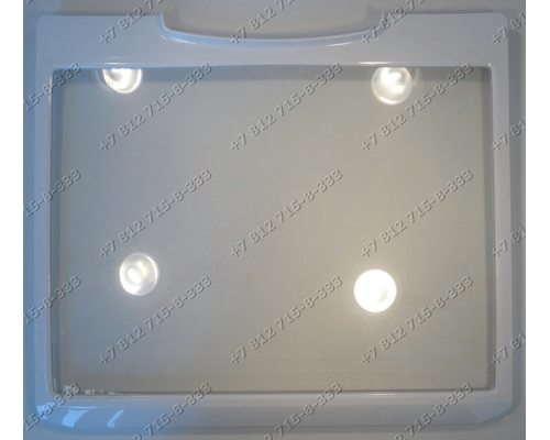 Полка стеклянная с обрамлением 438*381 для холодильника Samsung