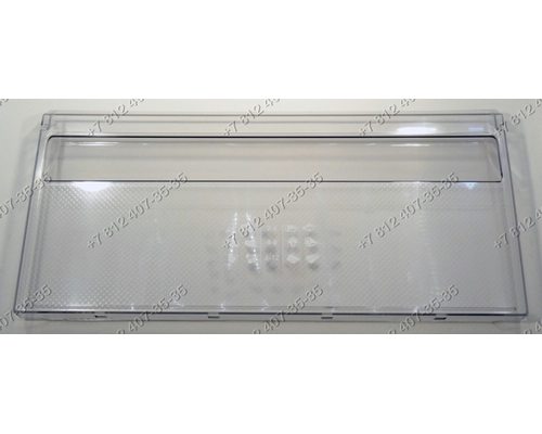 Панель нижнего ящика морозильной камеры холодильника Атлант ХМ4619, ХМ4621, ХМ4623, ХМ4624, ХМ4625, ХМ4626 47*22 см прозрачная