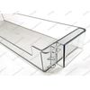 Балкон прозрачный - полка на дверь - для холодильника Gorenje 430*105*120(50) мм (Ш*Г*В)