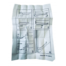 Заглушка ручки холодильника Bosch - белая, без выступа 