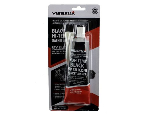Герметик высокотемпературный - силикон черный для стекол плит - Visbella