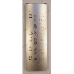 Часть корпуса 00654443 (серая с символами) для кухонного комбайна Bosch MUM4856EU/05