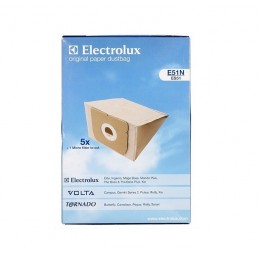 Мешки для пылесоса Electrolux Elite, Ingenio, Mega Boss, Mondo Plus, The Boss & Boss Plus, Xio, Tornado, Volta и т.д. E51N, E51 - комплект из 5 бумажных мешков