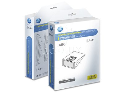 Мешки для пылесоса AEG, Electrolux, Thomas и т.д. Neolux A-01 - комплект 5 штук (двухслойная бумажная)