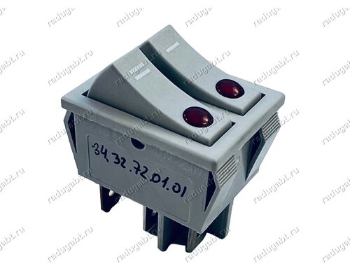 Выключатель 2х клавишный на 6 контактов для обогревателя Delonghi HVT, R 20 TG, RV 5057 - 5108007800