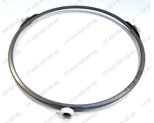 Кольцо вращения тарелки СВЧ диаметр без колес 178 мм (колесо d=14mm) диаметр колес 14 мм