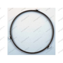 Кольцо вращения тарелки СВЧ  общий диаметр 250 мм, диаметр без колес 232 мм(колесо d=16 мм)