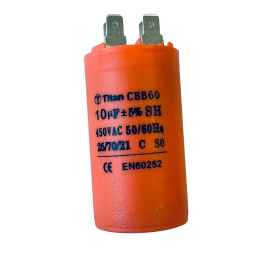 Конденсатор 10uF 450V для стиральной машины - универсальный - TITAN CBB60 