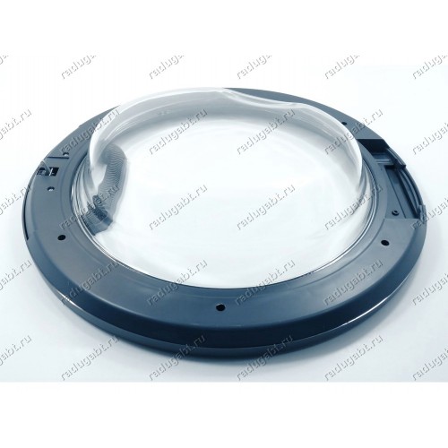 Люк в сборе для стиральной машины Ariston WMSD601BCIS, WMSD8215BCIS, WMSF6051BUA глубина люка 115 мм
