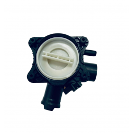 Насос для стиральной машины Bosch, Siemens в сборе с улиткой и фильтром Askoll Mod. M325 COD.RS0815 на защелках, контакты вперед под разъем (под фишку)