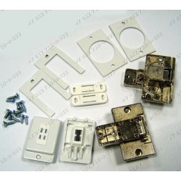 Комплект петель фасада для встройки сма стиральной машины Bosch WIS20, WIS24, WIS28 Siemens WI12S, WI14S NEFF W542, W544