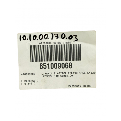 Ремень стиральной машины ARDO, Whirlpool 651009068 Megadyne 3L 498 TEM Made in E.E.C. КЛИНОВИДНЫЙ
