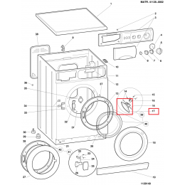 Ручка люка стиральной машины Indesit C00045242 для моделей WGD10... WGD12... WG13.. WG12... WG10... и т.д. 