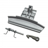 Ручка люка серебристая стиральной машины Ariston ARXD105CIS/S, ARXF105CIS/S, ARXXD105CIS/S