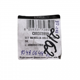 Ручка люка черная в сборе для стиральной машины Ariston RSG 721 EX, RPD 9467 J UK