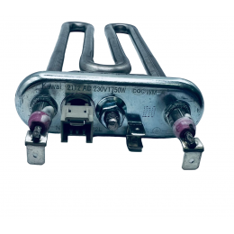 Тэн для стиральной машины AEG, Electrolux, Zanussi 1750W 190 мм прямой, в сборе с датчиком KAWAI одинарная клемма
