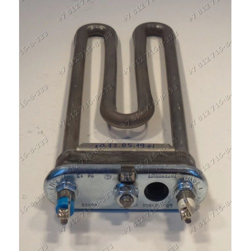 Тэн для стиральной машины Indesit, Ariston 1900W 183 мм с отверстием Thermowatt Италия C00273277