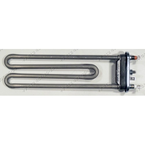 Тэн 1850W 237 мм Thermowatt прямой с отверстием, двойная клемма для стиральной машины Indesit Ariston