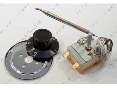 Регулятор температуры 0-40С 16A 250V капиллярный для умывальника, дачного душа, тепловентилятора и т.д.